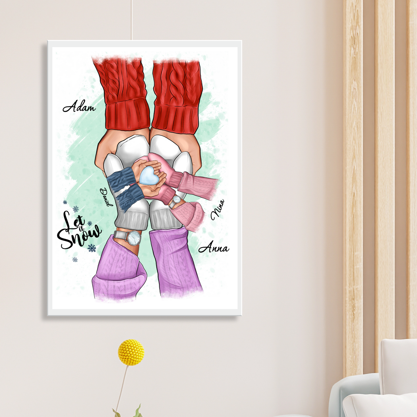 Karácsonyi kezes kép