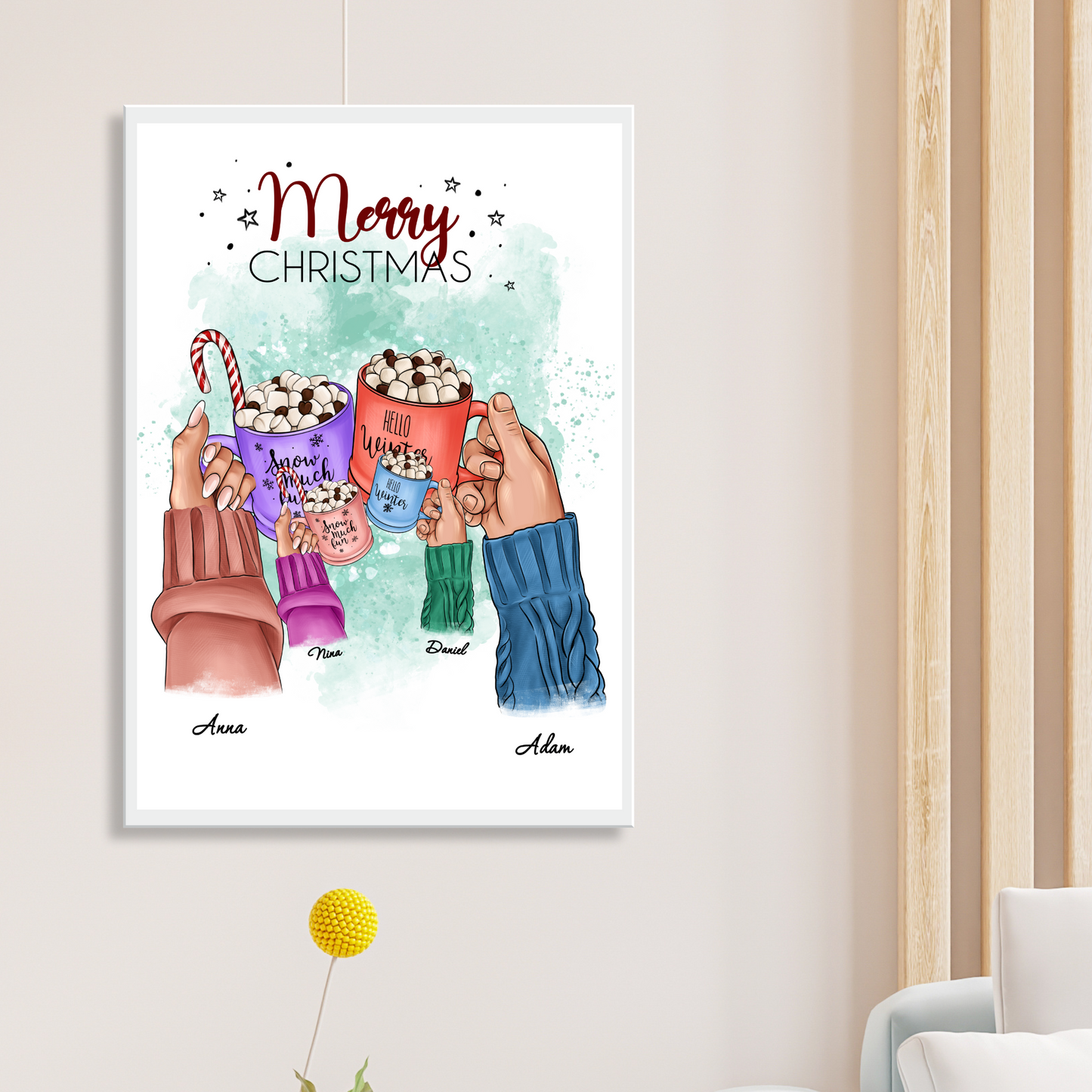 Karácsonyi bögrés kép