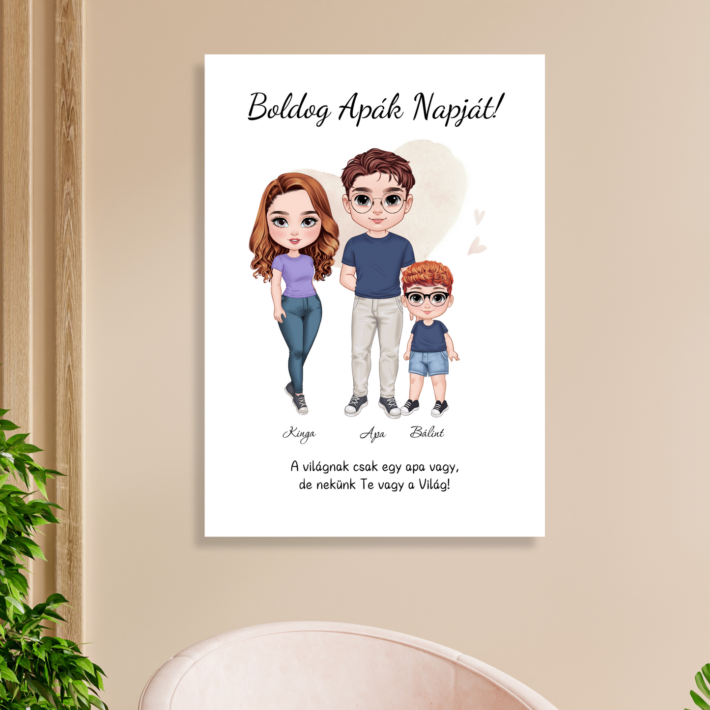 Apák napi "Disney" stílusú Vászonkép