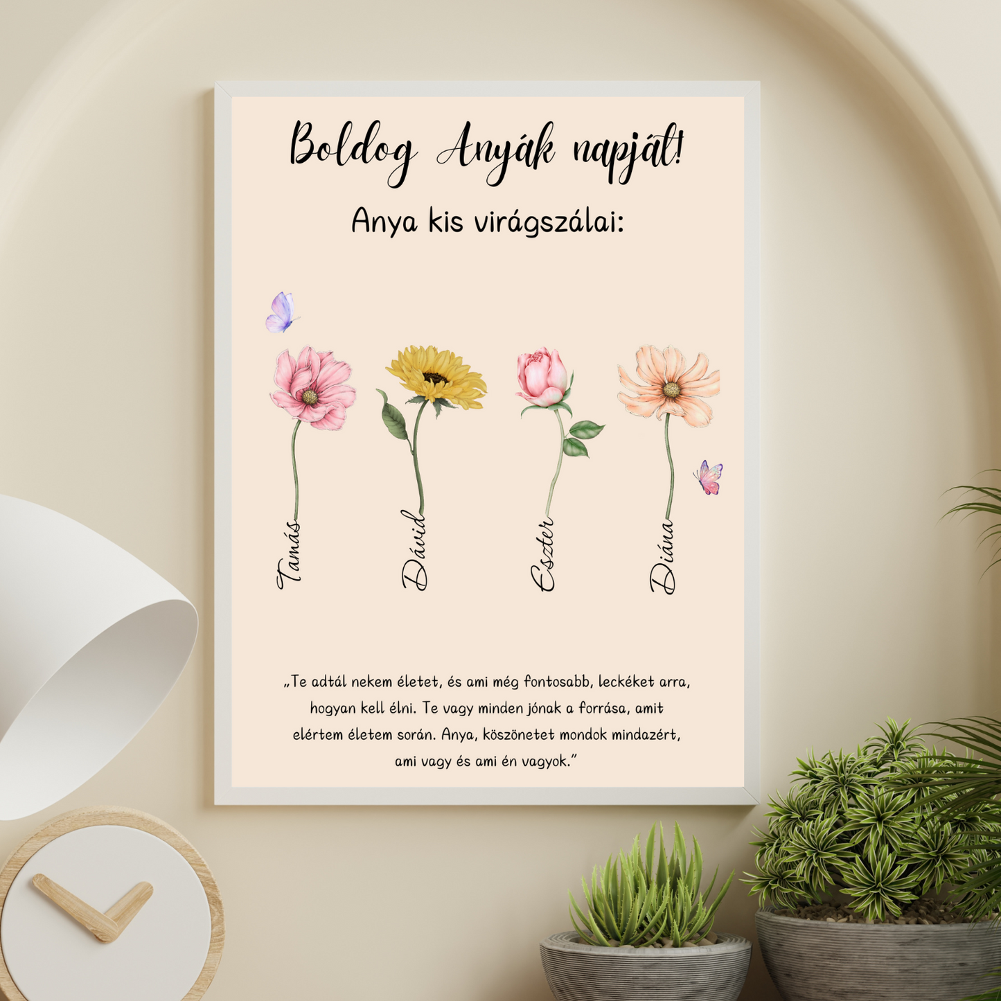 Személyre Szabott "Virágos" kép Anyák Napjára