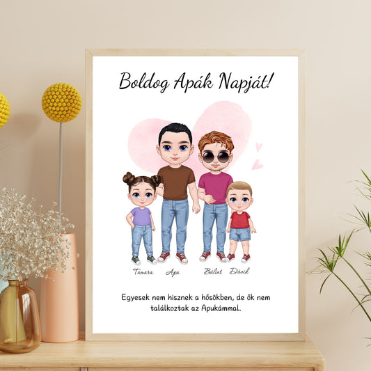 Apák napi "Disney" stílusú kép